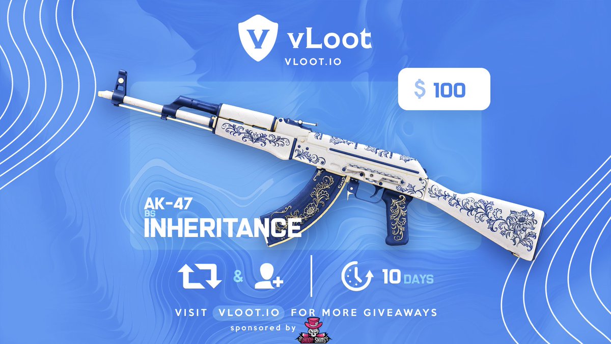 vloot_io's tweet image. CSGO / CS2 AK-47 Inheritance Giveaway ($100) 🎁

✅ Follow @DaddyskinsCSGO &amp;amp; @vloot_io
✅ Like, Retweet and Tag 1 friend

Winner drawn in 10 days, good luck 🥰