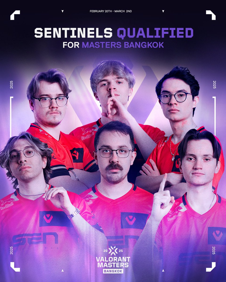🎟️ QUALIFIED 🎟️

<a href="/Sentinels/">Sentinels</a> are #VCTAmericas final team to qualify for Masters Bangkok!