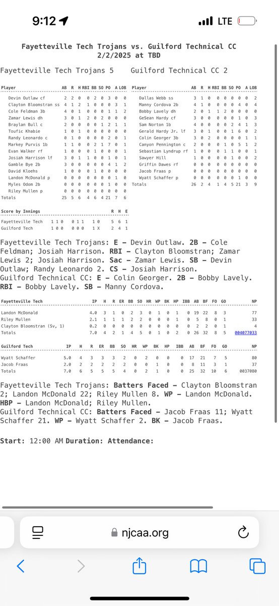 🐍 alum Landon McDonald with his first career win giving up 0 ER over 4 innings, helping Fayetteville Tech to a 5-0 start this season!