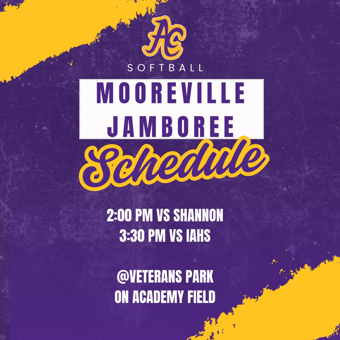 Come on out and support the 2025 Lady Bear Softball team in the Mooreville Jamboree at Veterans Memorial Park in Tupelo! 🥎

#WeAreAC #GoBears