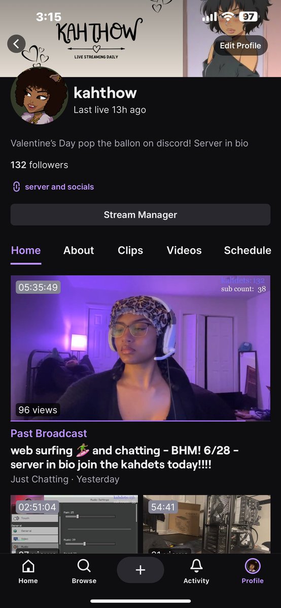 twitch.tv/kahthow

Quality has improved so much this past month thank you everyone who has supported me and has come along for the journey 🫶🏽🫶🏽🫶🏽