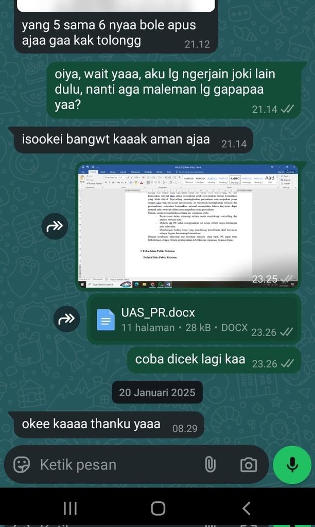 jokizaaa's tweet photo. OPEN JOKI ARTIKEL, RESUME, JURNAL, PPT, MAKALAH, ULANGAN, DLL, Langsung aja chat https://t.co/Xhq4GfP1bn yaa untuk detailnya, boleh tanya tanya dulu, murce, satset, negotiable, testi banyak, trusted, pay akhir #zonauang #jokitugas https://t.co/l84uk17cvM