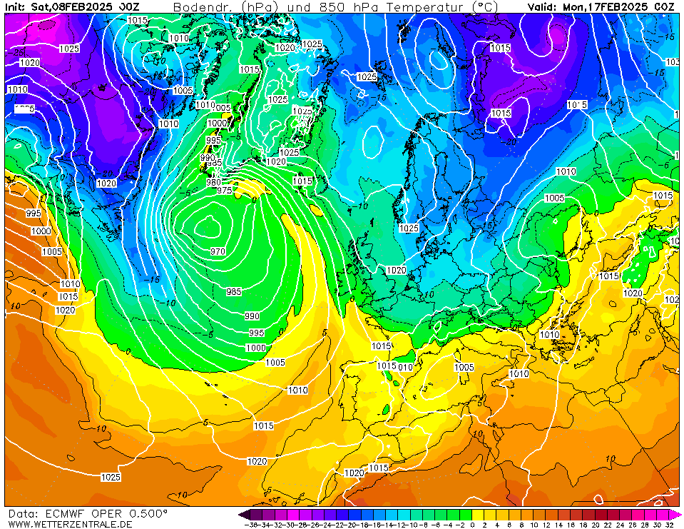De Russische Beer is onderweg, zal het dit keer gaan lukken? Deze kaarten zijn van 17 februari en dus nog niet in de betrouwbare termijn. Wel gaan steeds meer weermodellen voor deze optie. Flinke kou!