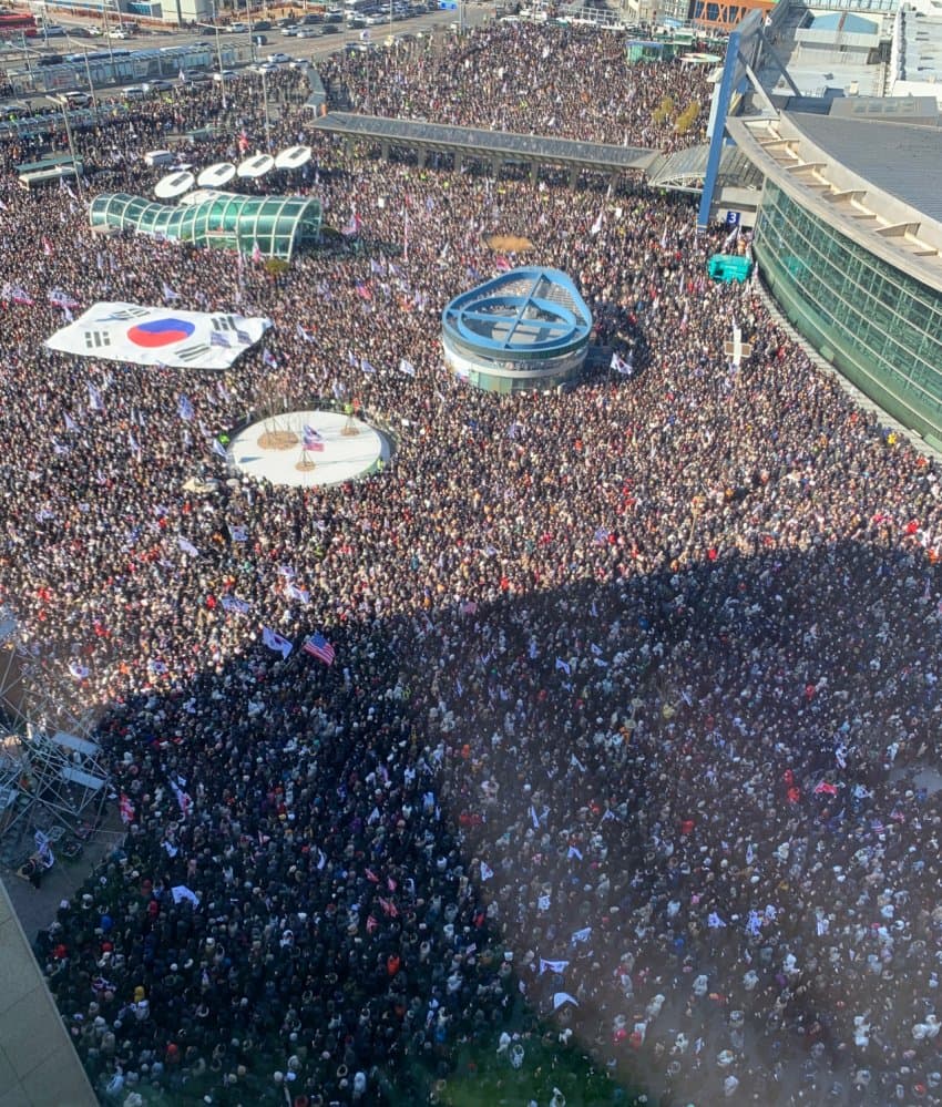 자유민주주의 수호&amp;탄핵 무효 집회 in동대구역