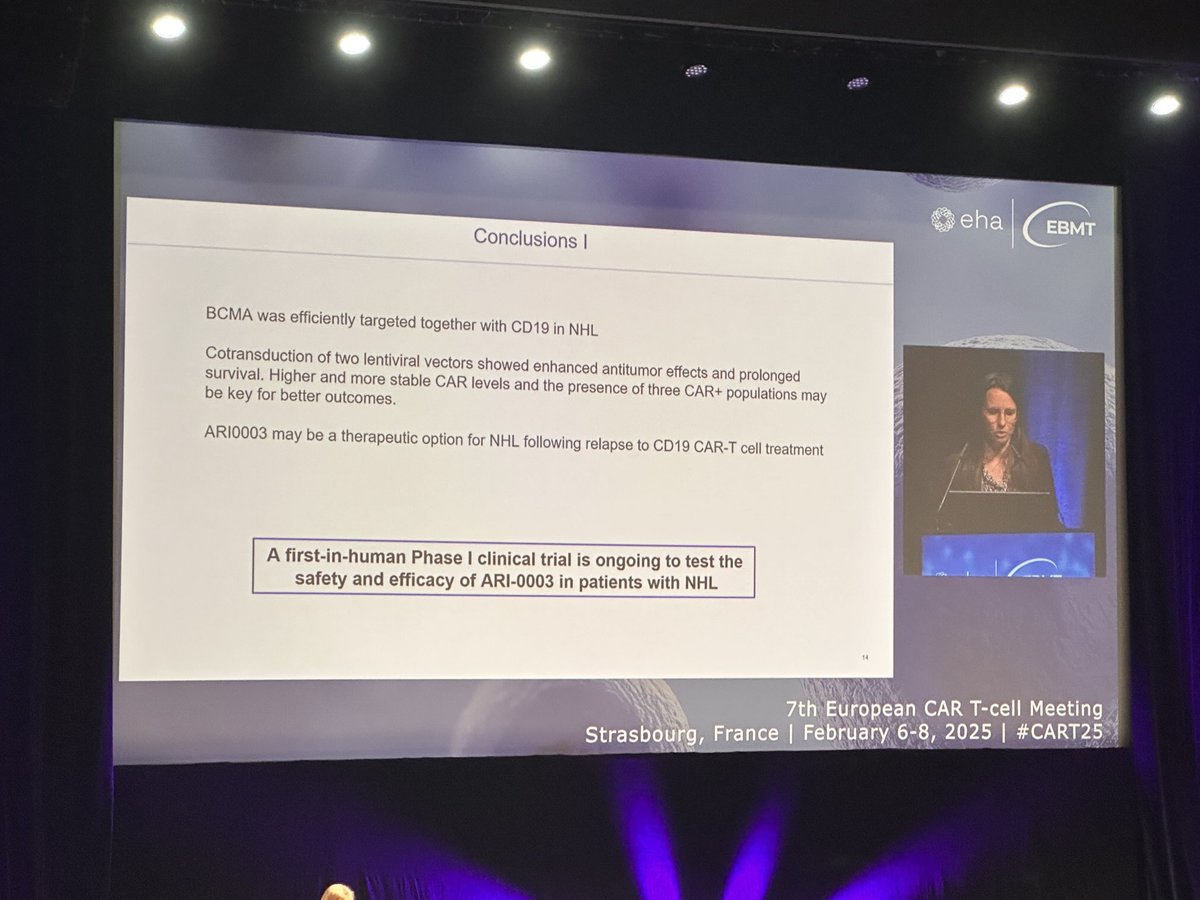 Dual targeting is a promising concept. Will targeting BCMA (beside CD19) be effective in relapsed NHL post CD19 CAR? Watch the space!
#CART2025 #theEBMT #EHA_Hematology #CART_is_the_future