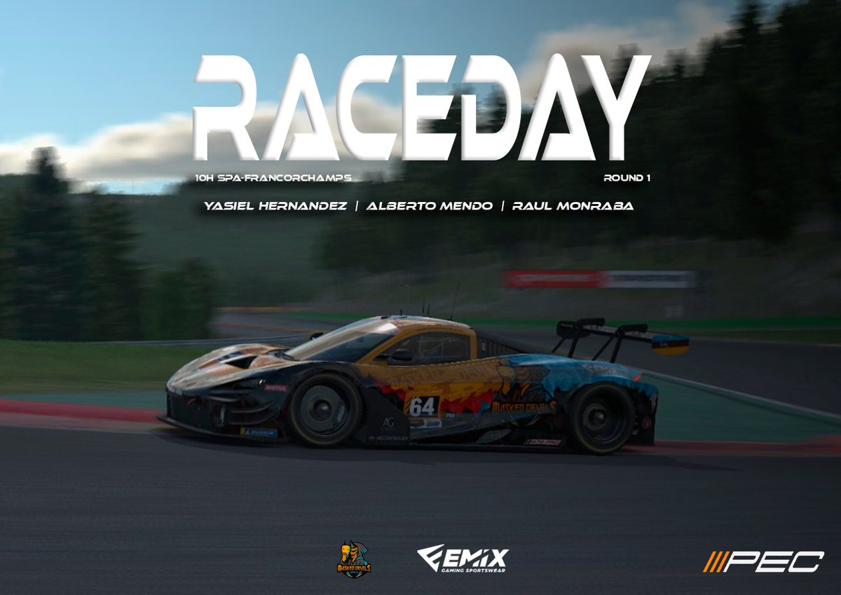 M4sked Devils eSports (@m4sked_devils) on Twitter photo #RaceDay
🇪🇸 Debut de nuestro coche para estos pilotos en la cita inaugural del <a href="/Platinum_PRL/">Platinum Racing League</a>
🇬🇧 Debut of our car for these drivers at the first round of the <a href="/Platinum_PRL/">Platinum Racing League</a>
📌 10H SPA
⏰ 14:00
👥 <a href="/xander_ftw/">XandeR</a> <a href="/ArcaKiros/">Arca</a> <a href="/Monra95/">Raül Monrabà</a>
📺 youtube.com/@abnstudios_us
#GoDevils 😈 #RaceDay
🇪🇸 Debut de nuestro coche para estos pilotos en la cita inaugural del <a href="/Platinum_PRL/">Platinum Racing League</a>
🇬🇧 Debut of our car for these drivers at the first round of the <a href="/Platinum_PRL/">Platinum Racing League</a>
📌 10H SPA
⏰ 14:00
👥 <a href="/xander_ftw/">XandeR</a> <a href="/ArcaKiros/">Arca</a> <a href="/Monra95/">Raül Monrabà</a>
📺 youtube.com/@abnstudios_us
#GoDevils 😈