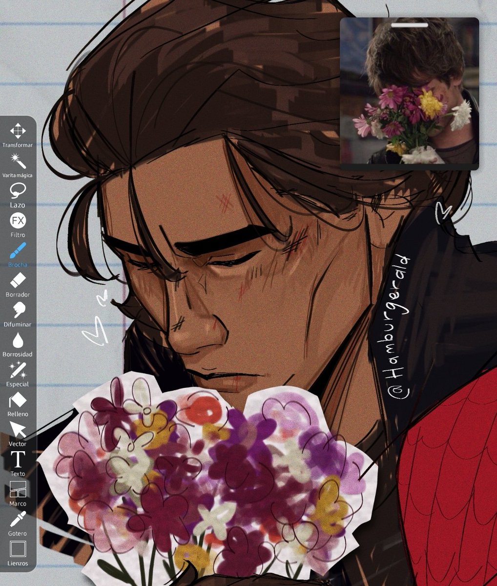 Ok, I'm back with Miguel O'Hara as Parker >:)
( WIP # 1) #MiguelOhara #Spiderman #ibisPaintX