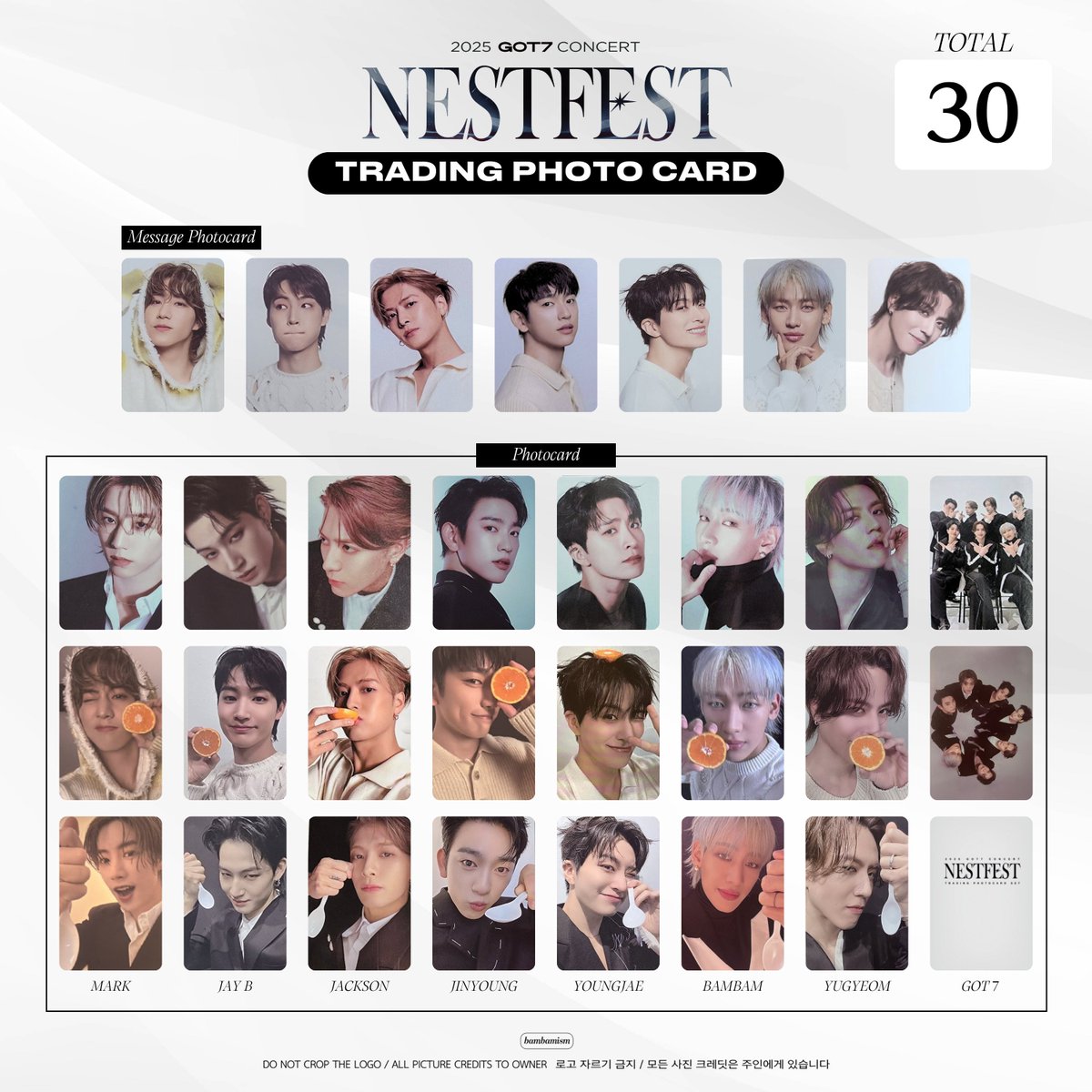 𝑪𝒐𝒎𝒑𝒍𝒆𝒕𝒆𝒅 ] 2025 GOT7 CONCERT <NESTFEST> - TRADING CARD
