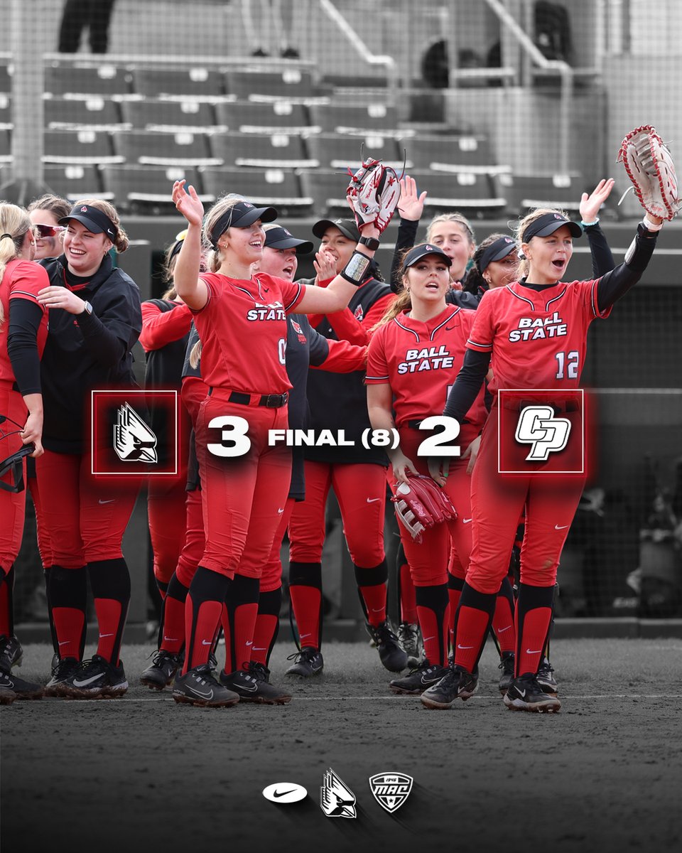 BallStateSB's tweet photo. Extra inning thriller - ✅
2-0 on opening day - ✅

A two-run single from Mandy Lauth in T8 helps us end the day with a thrilling 3-2 #Victory at Cal Poly

We'll look to do it again tomorrow vs. the same teams

#ChirpChirp x #WeFly x #MACtion https://t.co/3nIdvAYK1p