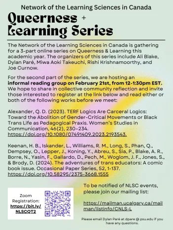 Hi everyone! Welcome to join the queerness learning series!