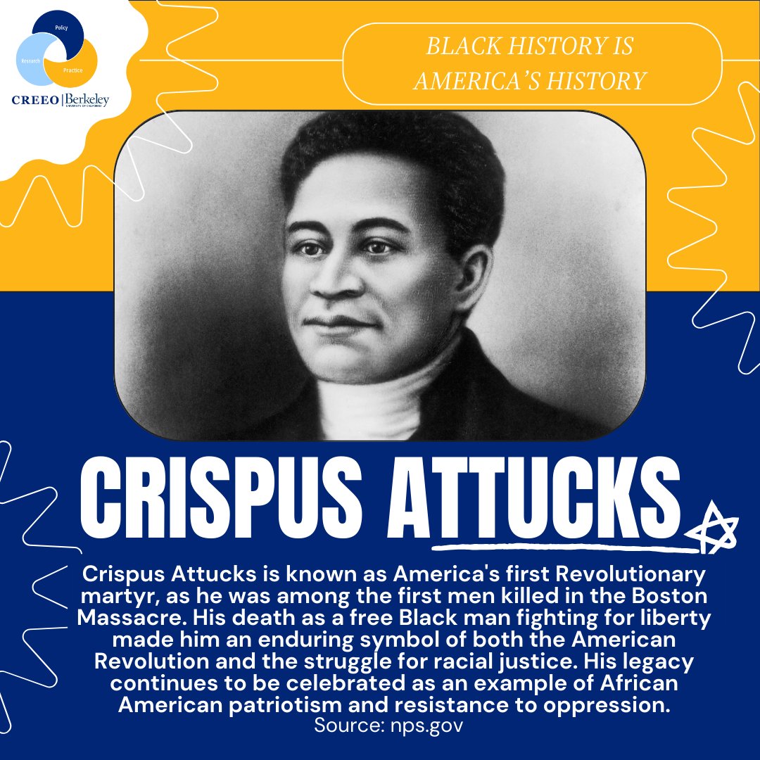 CREEO is proud to celebrate great Americans during Black History Month. You can look forward to a series of posts uplifting Americans who’ve shaped the trajectory of our history in impactful ways.

Thank you, Crispus Attucks! ✨ ✨