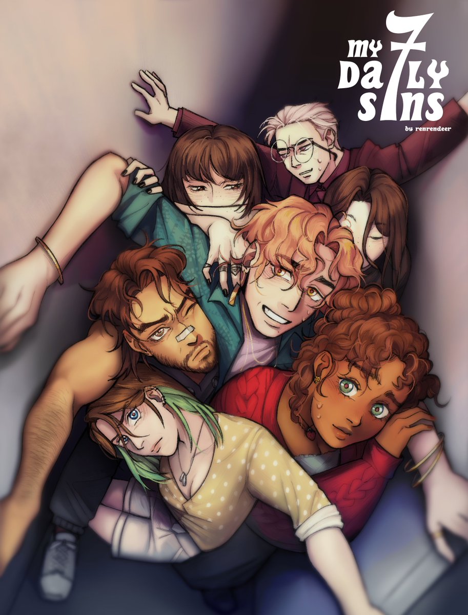 renrendeer's tweet photo. Seven completely different people, a single roof, and a reality show that captures every moment. Watch as they navigate life...because who needs privacy when there’s drama to be had?✨

My 7 Daily Sins, coming soon for the WEBTOON 2025 Contest! #M7DS #webtoon #comic https://t.co/hc52UMFhB8