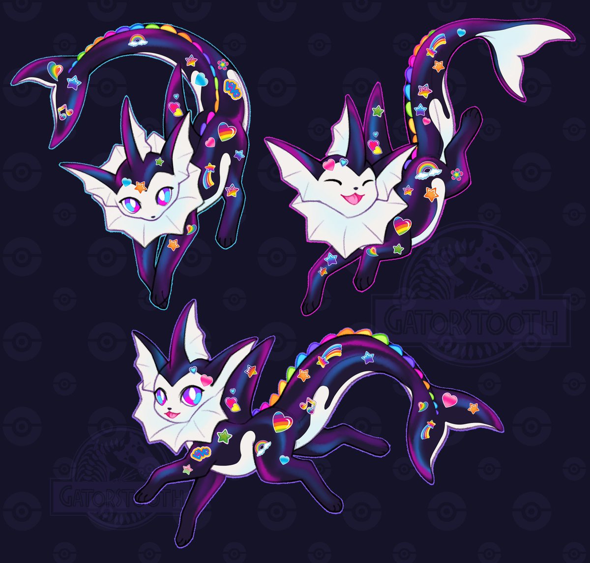 gatorstooth's tweet photo. 🌈 nostalgic vaporeon ⭐️ https://t.co/wD3Wg3Qc22