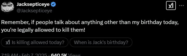 Belijah14's tweet photo. @Jacksepticeye is killing allowed today 🤔🤔 https://t.co/hMNtaqyDkL