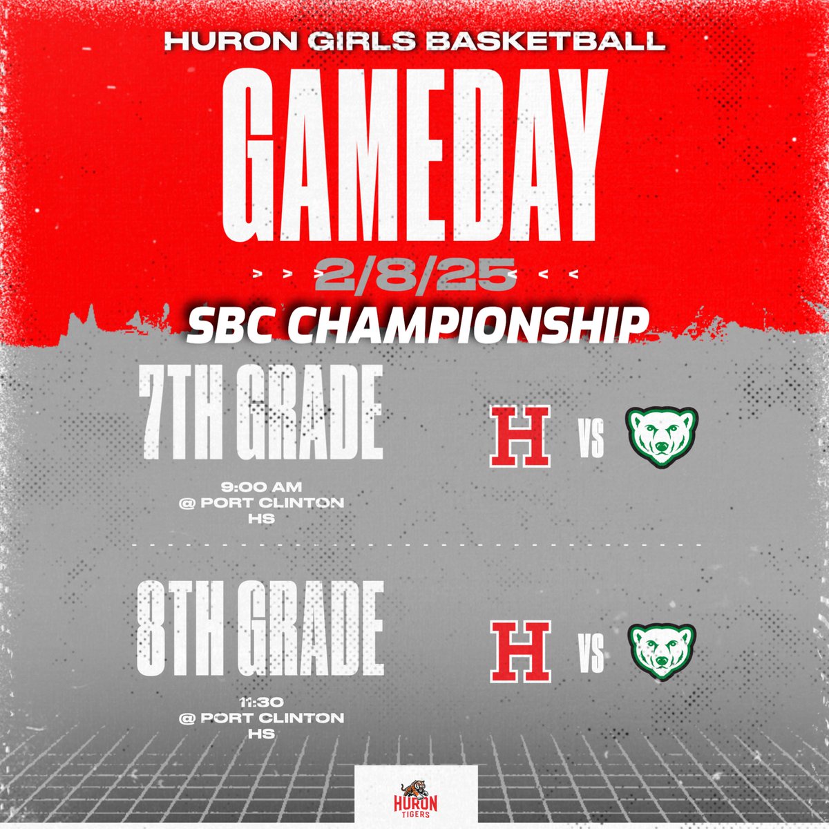 🏀🏀GAME DAY🏀🏀 
SBC JR. HIGH GIRLS CHAMPIONSHIP 

Our 7th and 8th grade teams will both be playing for an SBC championship this Saturday at Port Clinton HS.  

⏰ 7th grade plays at 9 am

⏰8th grade at 11:30 

Good luck to both teams!!