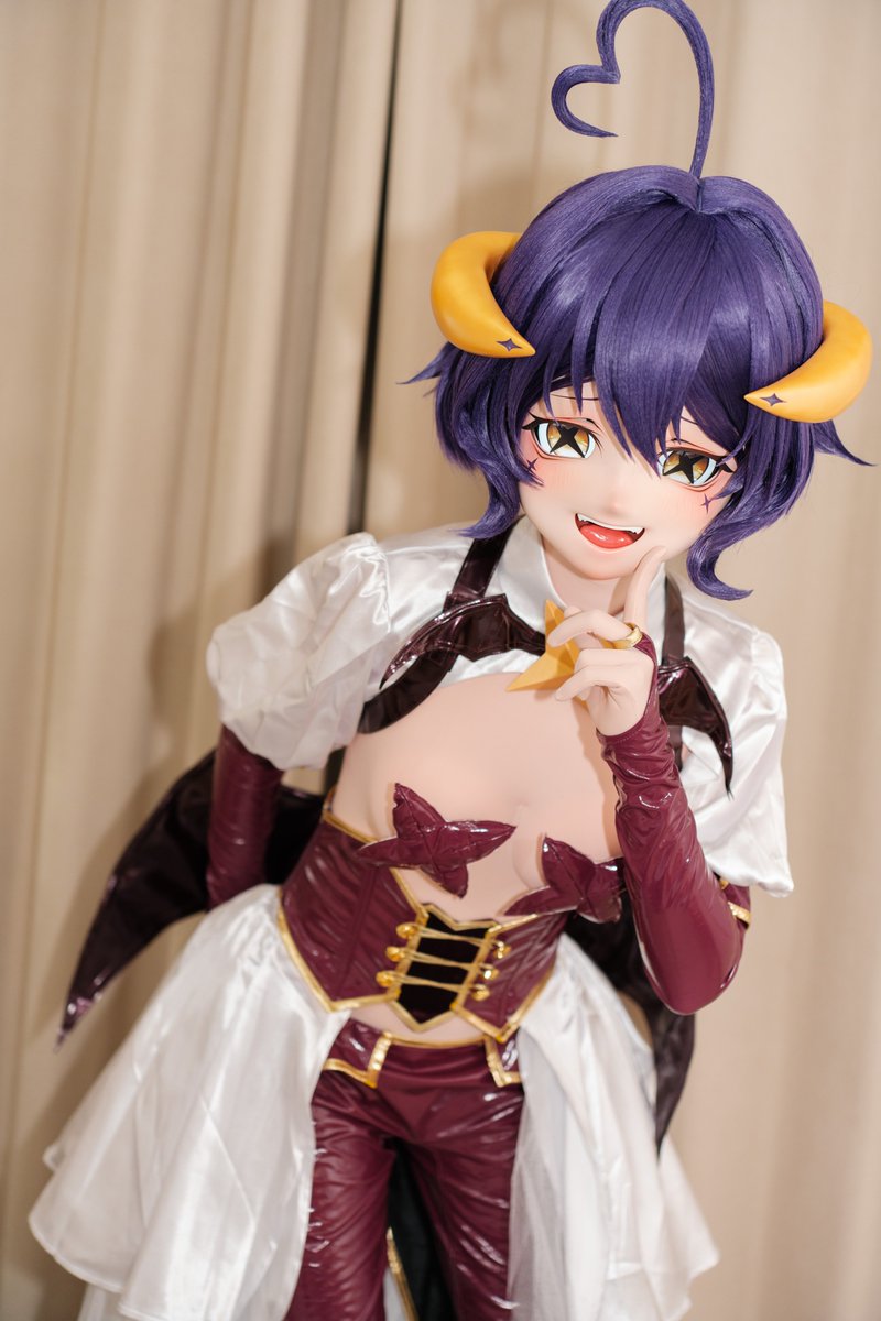 制作：鸢尾造物 
<a href="/IrisKigurumi/">鸢尾造物x锦朔棠</a>

角色：憧憬成为魔法少女 - 柊舞缇娜（邪恶）#魔法少女にあこがれて 

#IrisKigurumi #kigurumi #着ぐるみ