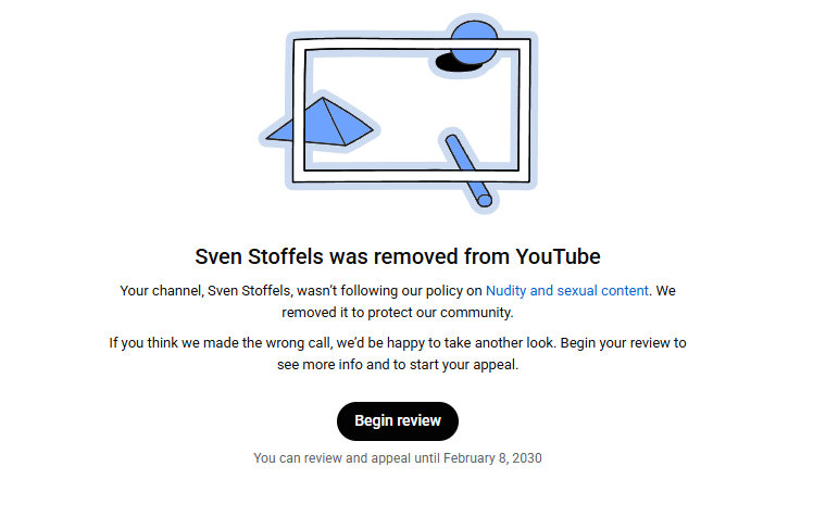 svenstoffels's tweet photo. MY YOUTUBE CHANNEL GOT REMOVED!! https://t.co/B7cQ4TUBKc