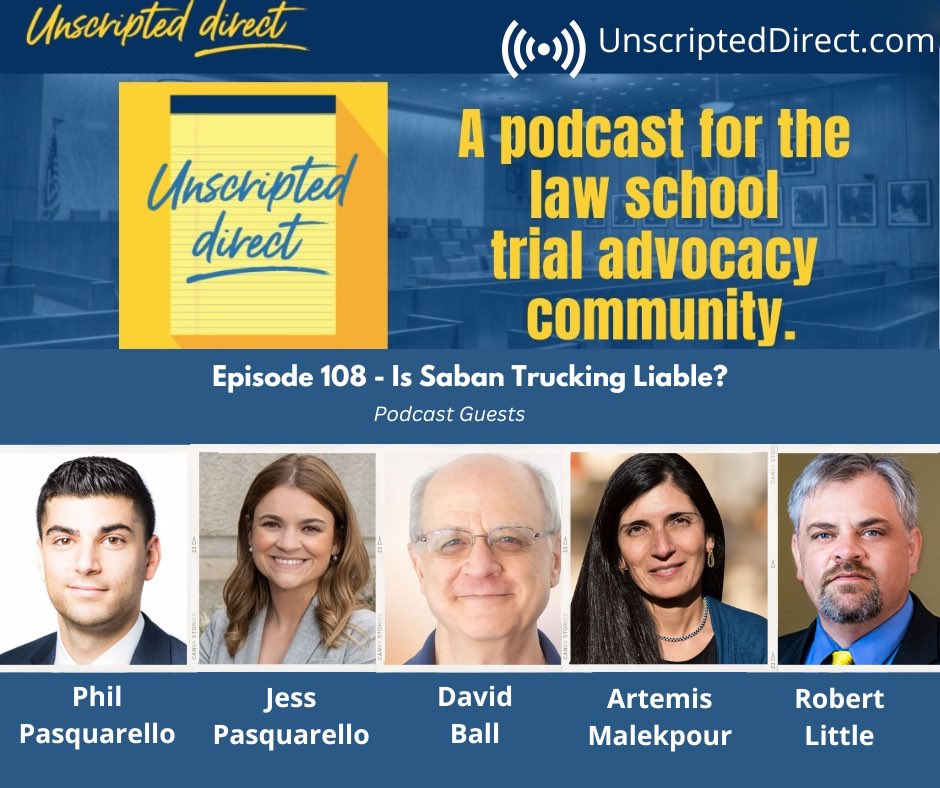 This week we interview David Ball &amp; Artemis Malekpour. Two of the most famous jury consultants in America talk about Reptile Theory, the classic book David Ball on Damages, &amp; the #1 advice they would give trial lawyers. Plus more!

🎧 Listen to Episode at buzzsprout.com/1834655/episod…