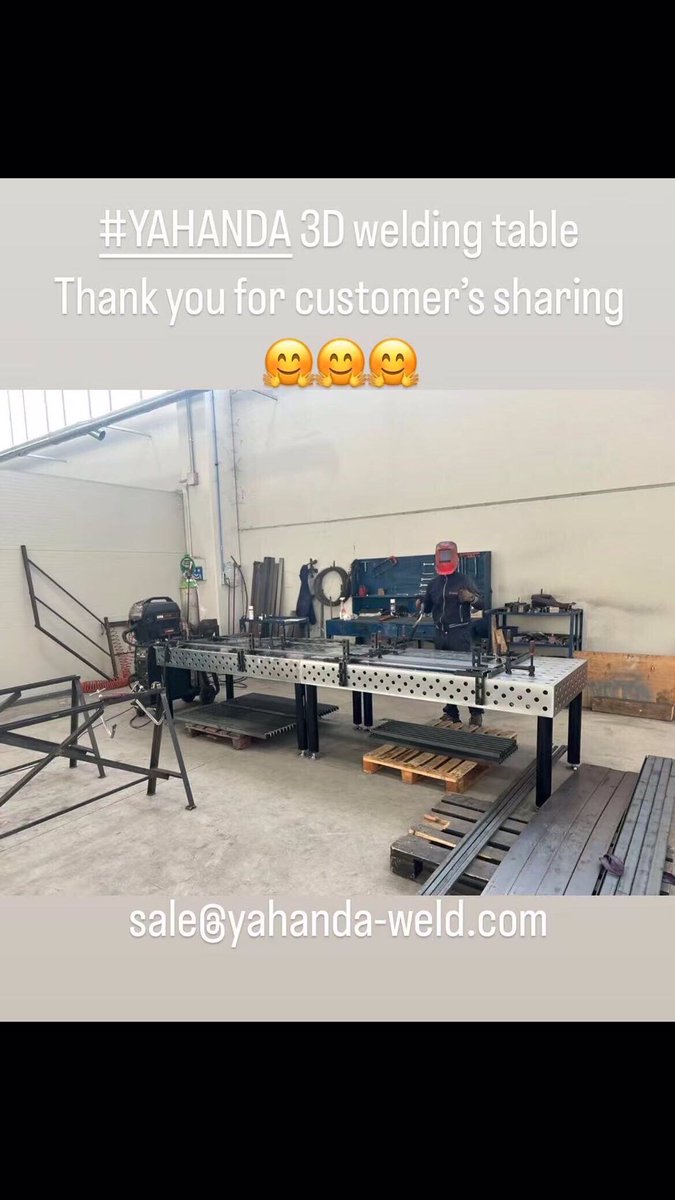 Thank you for customer’s sharing the use of #YAHANDA #3Dweldingtable sets🤝🤝🤝
D16/D22/D28 hole system and customization ready for you🥳🥳🥳
WhatsApp/Wechat: +86 187 509 33233
📧sale@yahanda-weld.com
#steelconstruction #Fabrication #chassis #customization #weldinglife #tippers