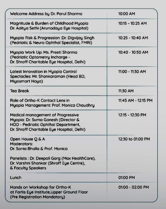 DrParulSharma1's tweet image. There is a steep rise in children needing spectacles. Hosting myopia treatment CME open for ophthalmologist and optometrist. . For registration, what’s app 9582923456 ( open to both ophthalmologists and optometrists )
#fortiseyeinstitute #myopiacontrol #myopiamanagement