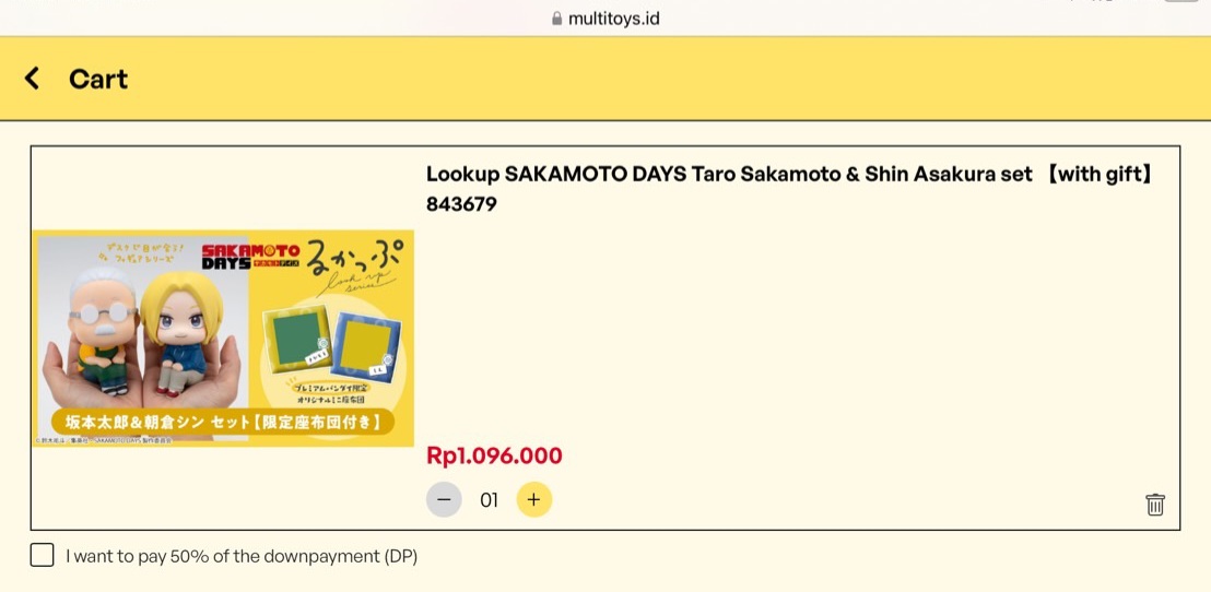 shencart's tweet image. 𓇻 ˖  Open Split ﹕ help rt  ! ..  ( 🧾 )
Lookup / Rukappu (with Cushion)

Sakamoto Days : Taro Sakamoto
◞🪽◟548,000, dp 50% 🆗️ !

 ◌     sharing, sakadays, bonus, gift, rukkapu #warunganime #warungsakamotodays #warungsakadays ﾉ