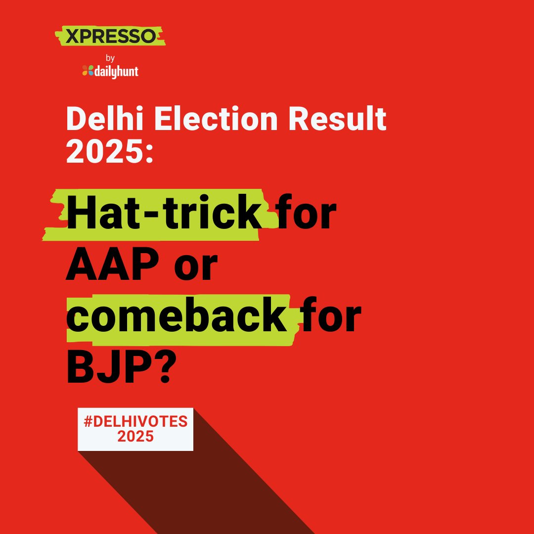 Dailyhunt (@dailyhuntapp) on Twitter photo Delhi Election 2025: Hat-trick for AAP or BJP’s big comeback?
Early trends show a tight contest—who will win? Drop your predictions! ⬇️
#DelhiElection2025 #AAPvsBJP #DelhiVotes #DelhiElectionResults Delhi Election 2025: Hat-trick for AAP or BJP’s big comeback?
Early trends show a tight contest—who will win? Drop your predictions! ⬇️
#DelhiElection2025 #AAPvsBJP #DelhiVotes #DelhiElectionResults