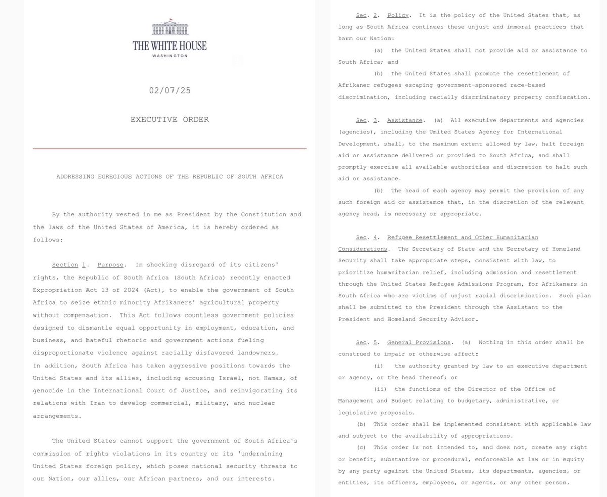 BricsUpdate's tweet image. USA Racist President Trump sanctions South Africa.