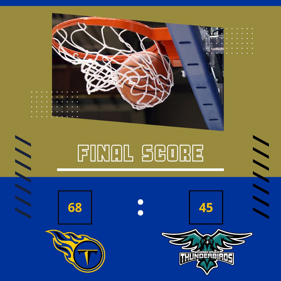 BBB FINAL:

NCE-UH 68
Mahnomen-Waubun 45

Titans come away with their 4th straight behind Brock Fox with 24, with Maverick Pinske and Ian Jacobson finishing with 12 each.

<a href="/krjbkrjmkkcq/">KRJB KRJM KKCQ Radio</a> <a href="/MinnesotaScores/">Minnesota-Scores.net</a> <a href="/mnbasketballhub/">MN Basketball Hub</a> 
<a href="/MNScoreFeed/">MN ScoreFeed</a> 
<a href="/PTPConference/">Pine-to-Prairie Conference</a>