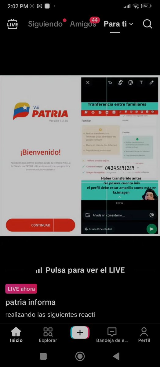 FernandoDeCanha's tweet photo. Ahora la estaba está en Tiktok con lo de Patria, cuidado con esto https://t.co/JGUy1Mn7mi