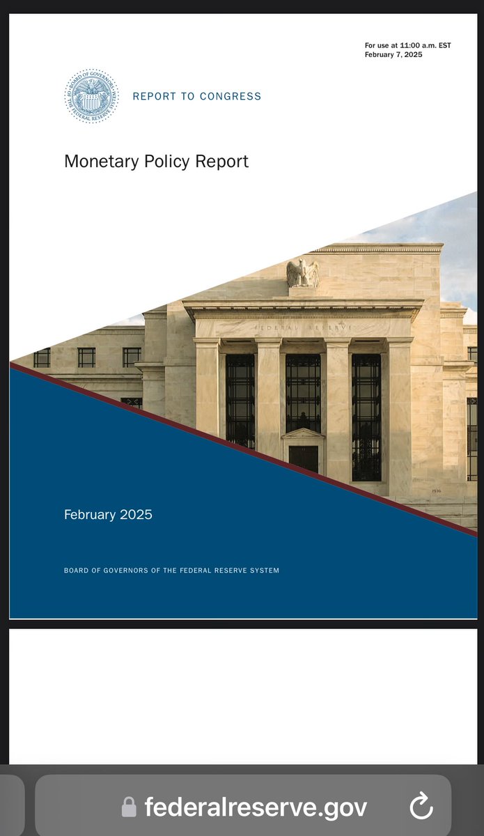 Breaking: US Fed puts out their 2025 monetary policy report - juicy - they announced they are ending Quantitative Tightening in June After a $2 trillion reduction, lowering the balance sheet to below $6.4 trillion and selling securities holdings down $300 billion since June 2024.