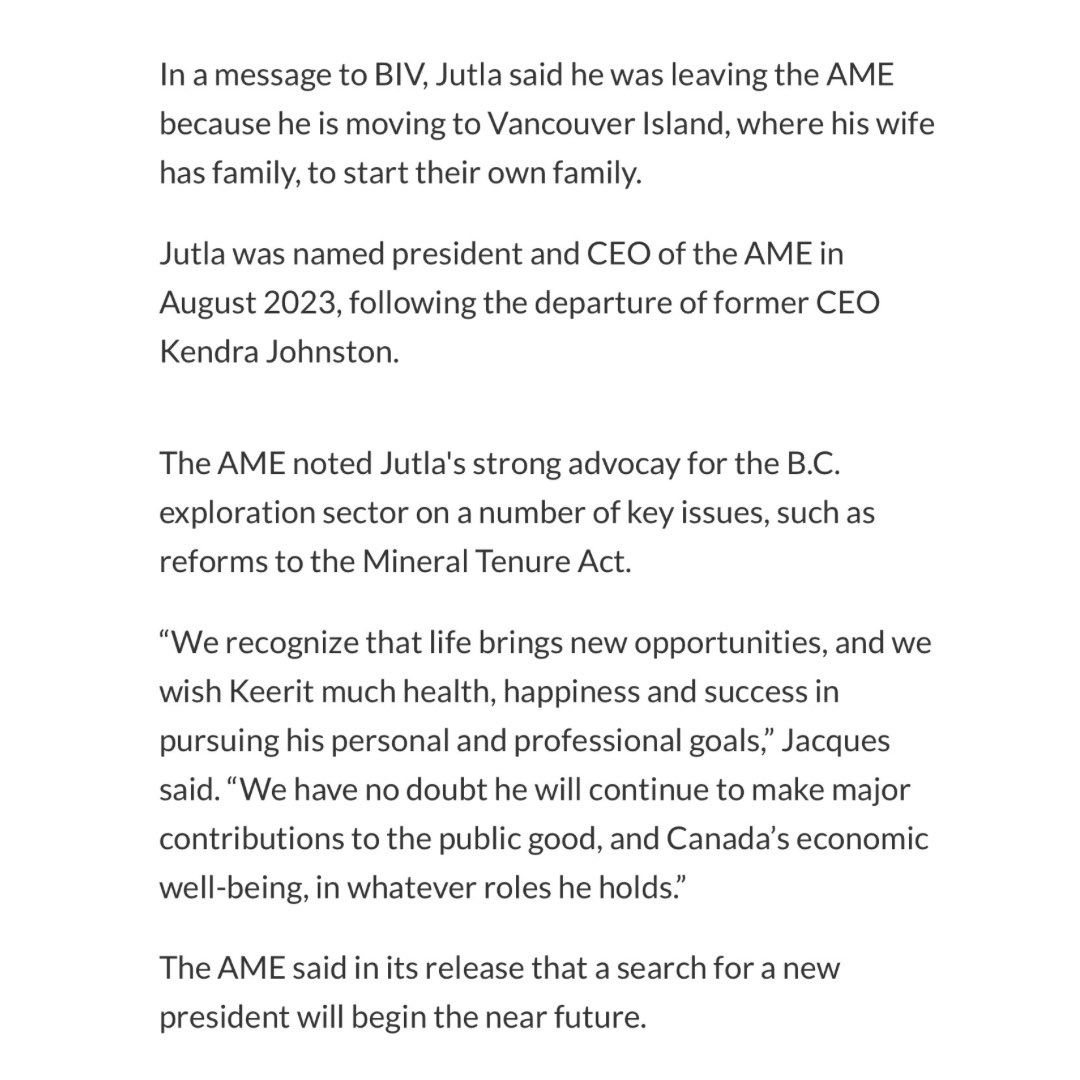 Thank you everyone for the warm wishes and messages. The AME team did some amazing things this past 16 months. The board, the team, the members - you are all amazing. It was an honour to work for you! 

Most importantly, I’m so thankful to my amazing wife Destany Crane for your