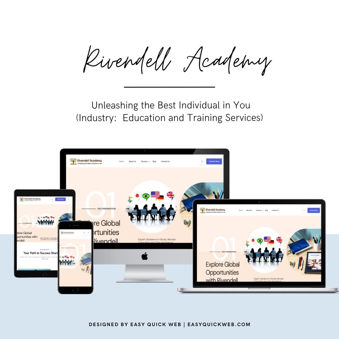 EasyQuickWeb's tweet image. 🎓 Rivendell Academy x EasyQuickWeb 🎓
A modern education website designed for seamless student experience! 📚
Want a custom education website in Hyderabad? Let's build it today!
#EducationWebsite #OnlineCourses #WebDesignCompanyInHyderabad #EasyQuickWeb #EdTech