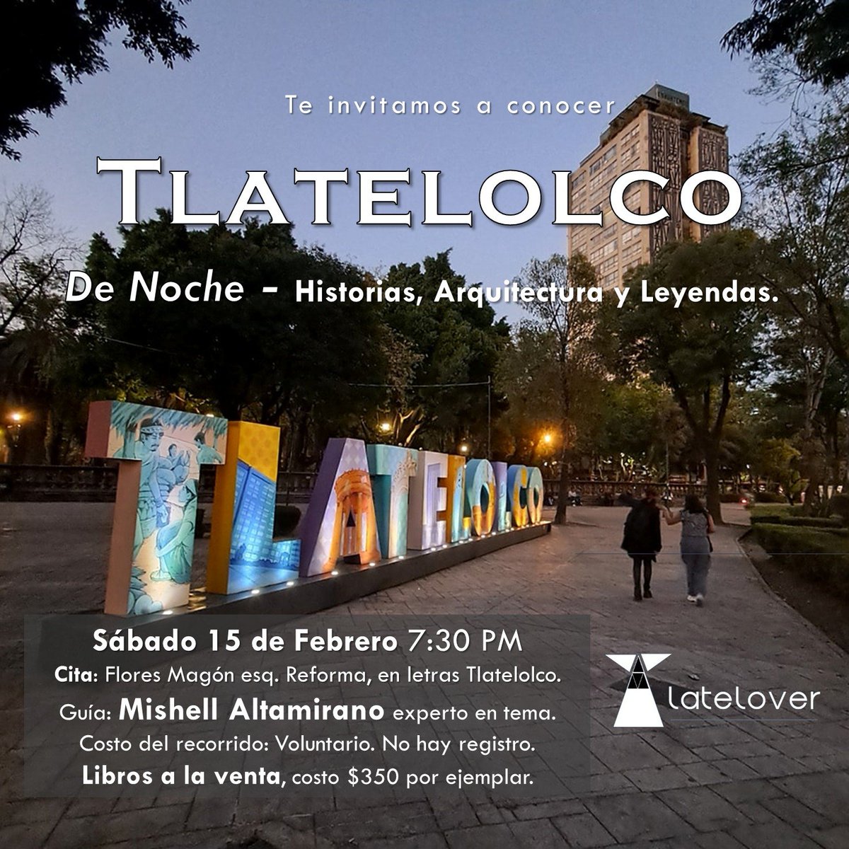 MishArqt's tweet image. Por el éxito obtenido y la gran solicitud mediante mensajes y comentarios para repetir el recorrido, encontramos un breve tiempo para repetir nuestro recorrido nocturno el próximo sábado 13 de febrero a las 7:30 PM.

Así que comparte, arroba, agenda, y ahi nos vemos!