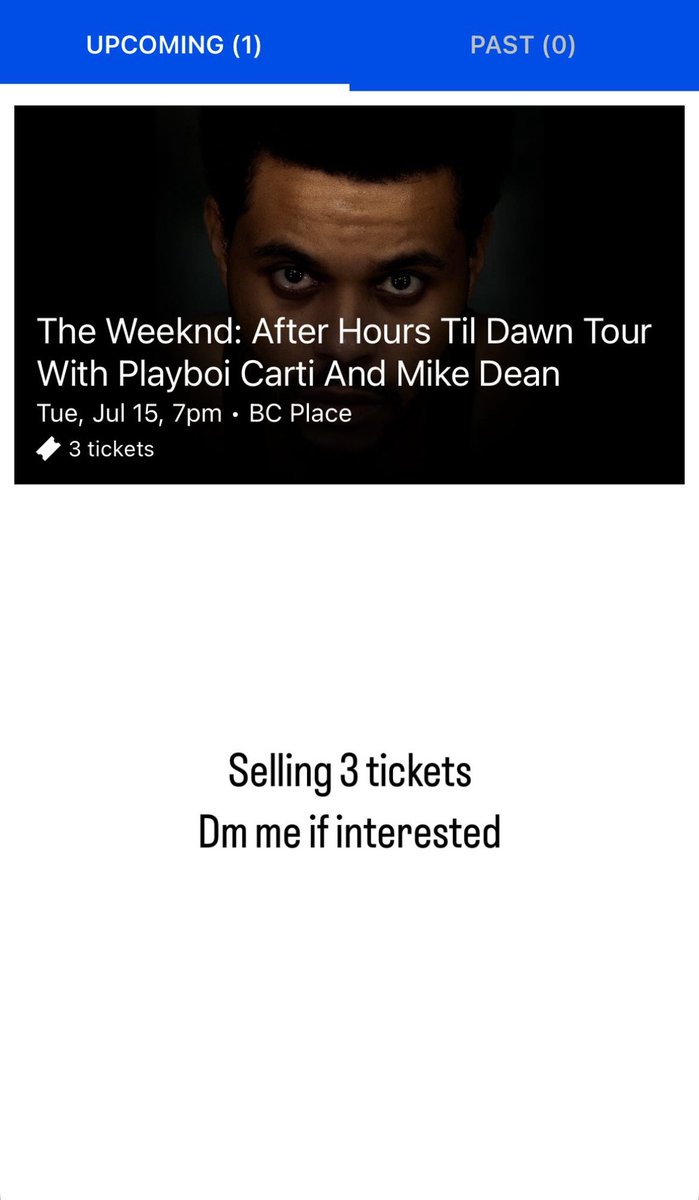 serenium13's tweet photo. hiii selling 3 tickets for the weeknds  vancouver night one show !  we ended up getting floor tickets for night 2 so we don’t need these!! dm if interested:) #theweeknd #theweekndvancouver https://t.co/lWFPLrQHs2