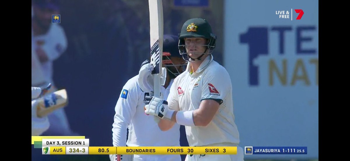 PritikaRyan's tweet photo. Was waiting for 333-3 and #SteveSmith goes and hits a boundary 🤪🏏 #SLvsAUS https://t.co/TV0NsXzzfX