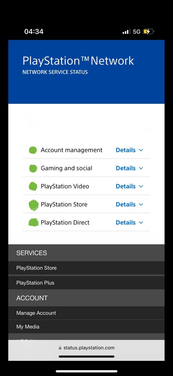 PSNUPDATESLIVE's tweet photo. PlayStation servers are finally back online sorry for any inconvenience. 

Further information will follow. https://t.co/yXUwUENWmG