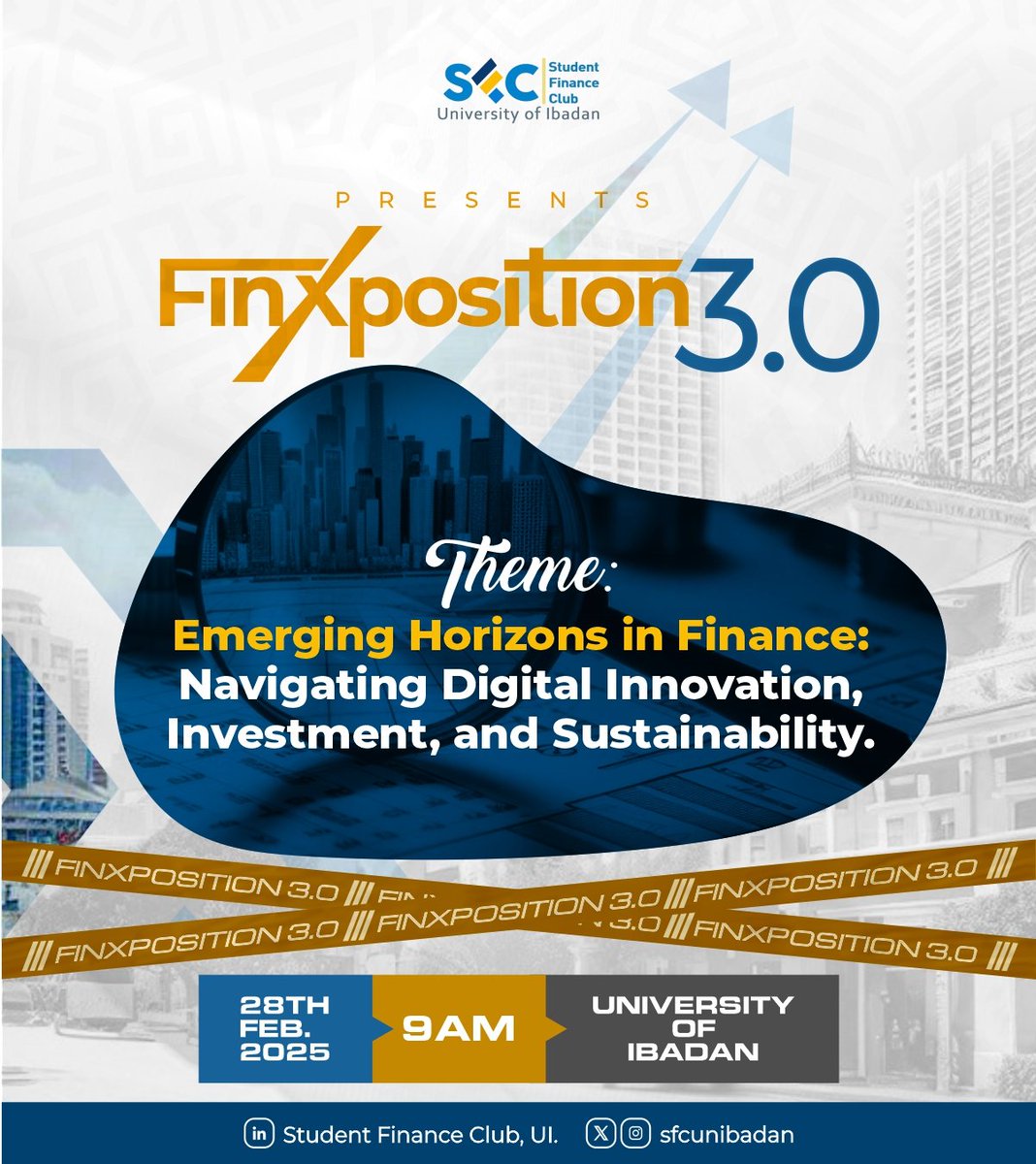sfcunibadan's tweet image. We’re excited to announce the theme for FINXPOSITION 3.0 - Emerging Horizons in Finance: Navigating Digital Innovation, Investment, and Sustainability. 

Don't wait:
🔗 Sign up here: tix.africa/finxposition-3…
🔗 Join the conversation: chat.whatsapp.com/IICpsrylaqz3x2…

#sfcui #finXposition