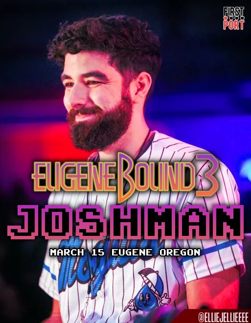 FirstPortGaming's tweet image. HUGE NEWS FOR EUGENEBOUND 3

@LilTrickshot IS INVADING OREGON

Register TODAY 

start.gg/tournament/eug…