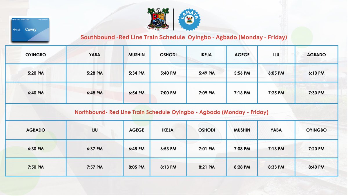 Red Line Train Service Increases Frequency from February 10, 2025

The Red Line train service will increase its capacity, providing full service during the AM peak hours, effective Monday, February 10, 2025. 

The Red Line will now operate five morning trips and four evening