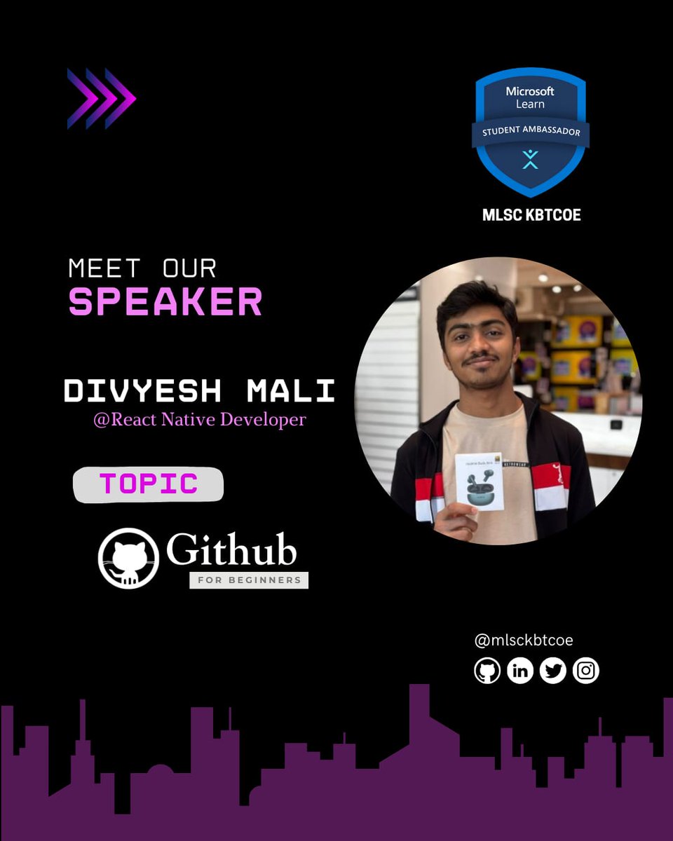 MLSCKBTCOE's tweet image. GitHub for Beginners 🚀

Kickstart your GitHub journey with @divyesh_mali_ Sir 

📅 9th Feb 2025
🕒 5:00 PM IST
📍 Online (Microsoft Teams)

🎉 Win LinkedIn Premium for lucky participants!

🔗 Register now: forms.office.com/r/hYME0gy1rH

#GitHubForBeginners #OpenSource #MLSC
