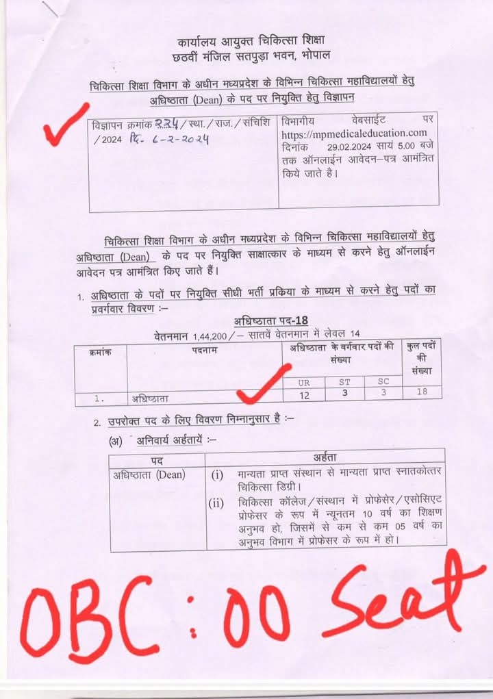 CjpArmyInd's tweet photo. मध्य प्रदेश में ओबीसी की स्थिति बहुत दयनीय है!

भाजपा राज मे आज तक 27% OBC आरक्षण भी लागू नही हुआ, अब देखो OBC को ज़ीरो का अंडा दे दिया।

#MP_��ांगे_27_प्रतिशत_ओबीसी_आरक्षण https://t.co/GMFwhdwc2g