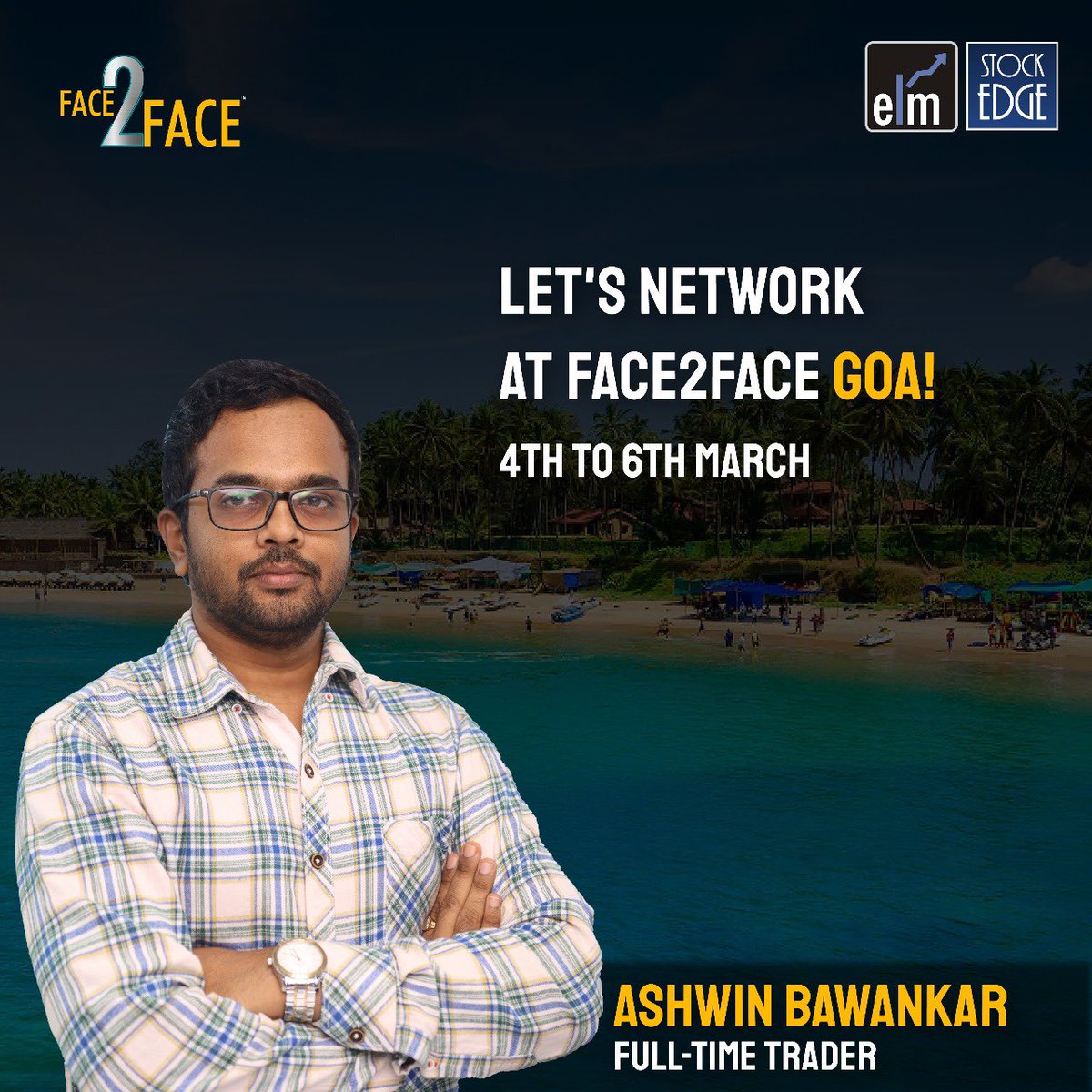 5nancewalashwin's tweet photo. Guess where I’ll be this March? Goa!
I’ll be at the Face2Face Stock Market Conclave 2025, a three-day event packed with India’s best trading and investing experts. 
We’re talking live sessions, actionable strategies, and some of the most insightful minds in the market. https://t.co/zLjYDbcwI9