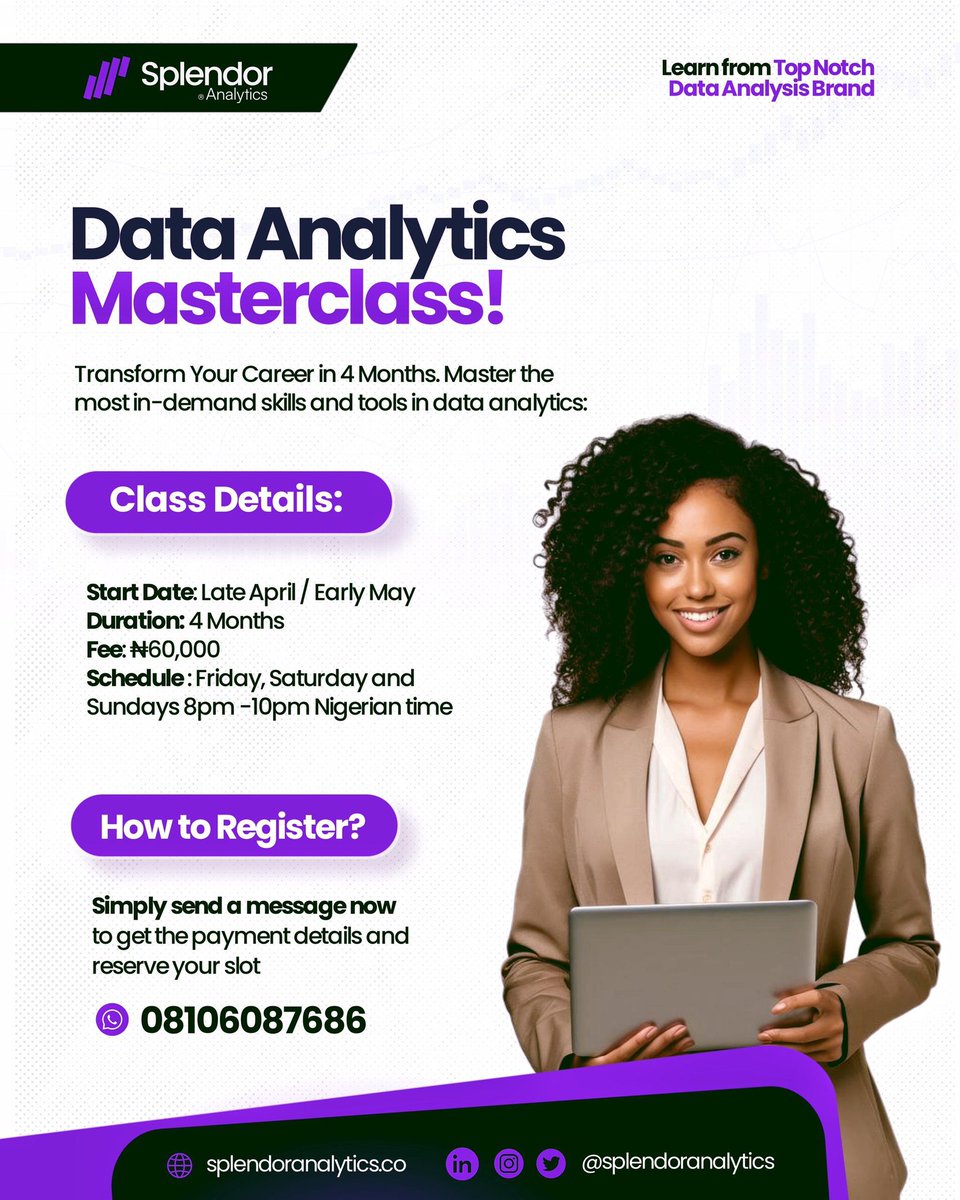 SJaelhard's tweet image. Learning data analytics alone can be overwhelming🥴, but with the right community, it becomes easier & more rewarding! Data analytics isn’t just about coding or visuals,