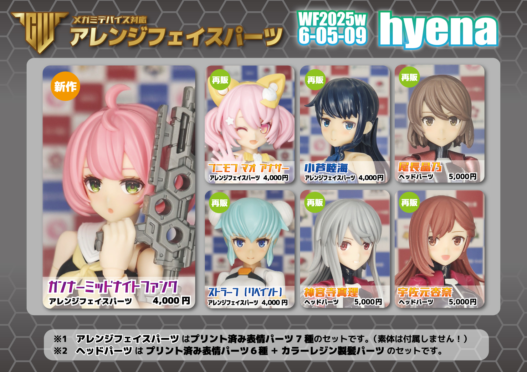 割引発見 日向リン hyena メガミデバイス ＋ セット 追加フェイスパーツ その他