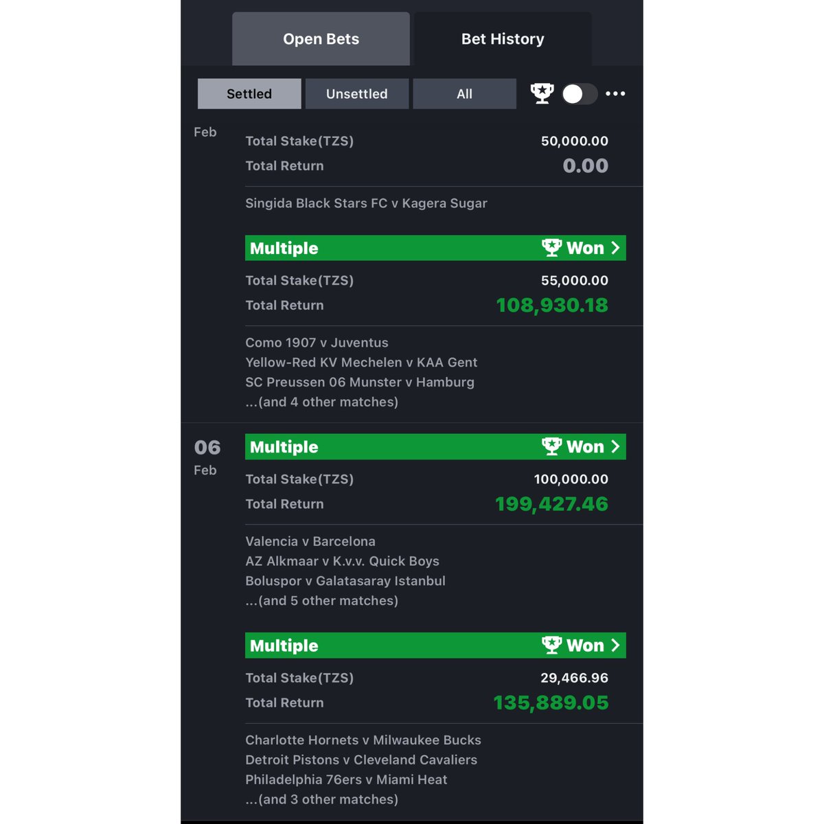 2.1M BOOOOOM🔥🔥📌📌

Kuhusu jana.✅

Mikeka yote nilishare BURE hapa.✅

Hizi tips za NBC naweka pale INSTA STORY ya account yangu mpya.

Tips za sportybet odds 2+ naweka pale insta story kila siku.

Leo ni siku ya 3 MFULULIZO tunazipiga hizi.🫵🏾📌

Whatsapp pia kuna magrupu ya