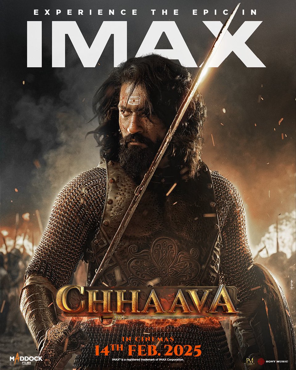 preethamdnl's tweet image. Chhaava on IMAX confirmed for release on Valentine’s Day .