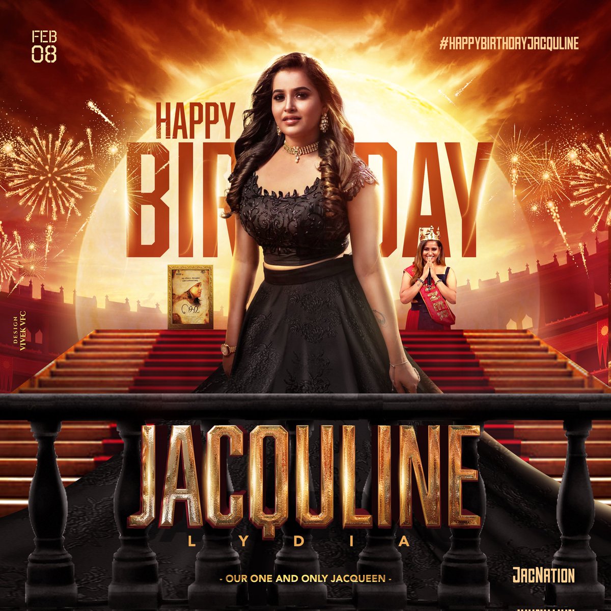 RazzmatazzJoe's tweet photo. Happy Birthday To The #Queen of #BiggBossTamil8 #Jaqueline !!

Wish you Everything Thangachi !! 

#BiggBossTamil8 #biggboss8tamil #biggbosstamil8season #BiggBossTamil https://t.co/JPIfpiocgq