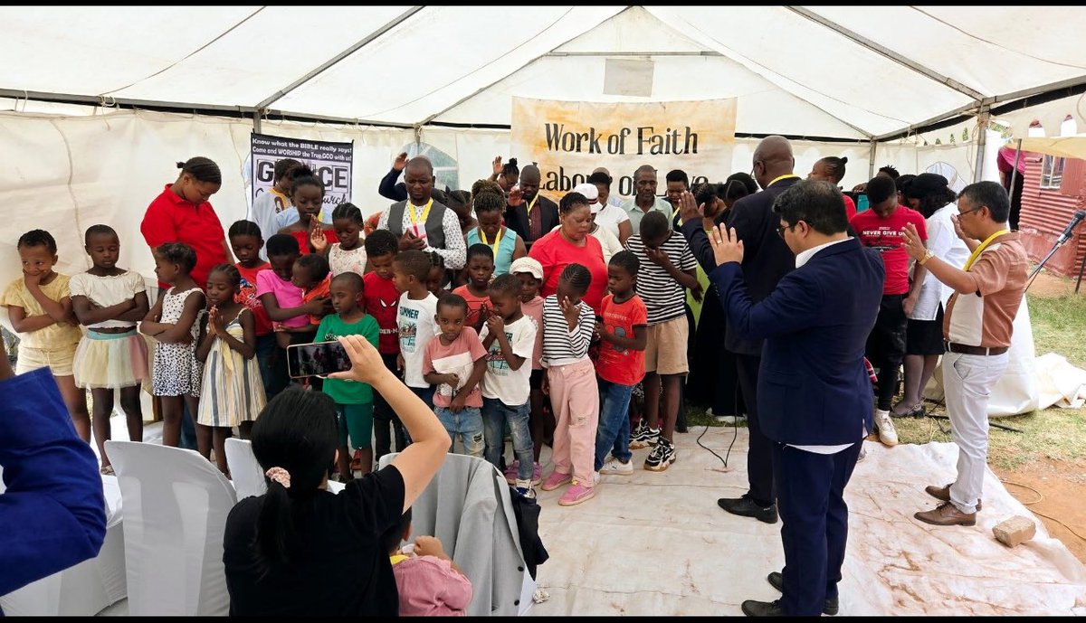 DeanPadayhag's tweet photo. It has been a long day, but we are grateful for the success of the 6th Anniversary of Grace Outreach Ministry in South Africa (GOMSA) and the launching program for Grace Outreach Church in Lehae, located in the Gauteng province. Close to 150 people attended the event. Some highlights of the special occasion included preaching the Word, renewing certificates for the workers, presenting honorary medals to previous graduates, and giving Bibles to the educators and staff of GTEAMS. The launch of Grace Outreach Church Lehae was another significant moment. It was also a pleasure to reconnect with many friends, many of whom are the fruits of our labor. Lunch was served to everyone after the celebration.
After the service, we printed more books and lessons for GTEAMS.