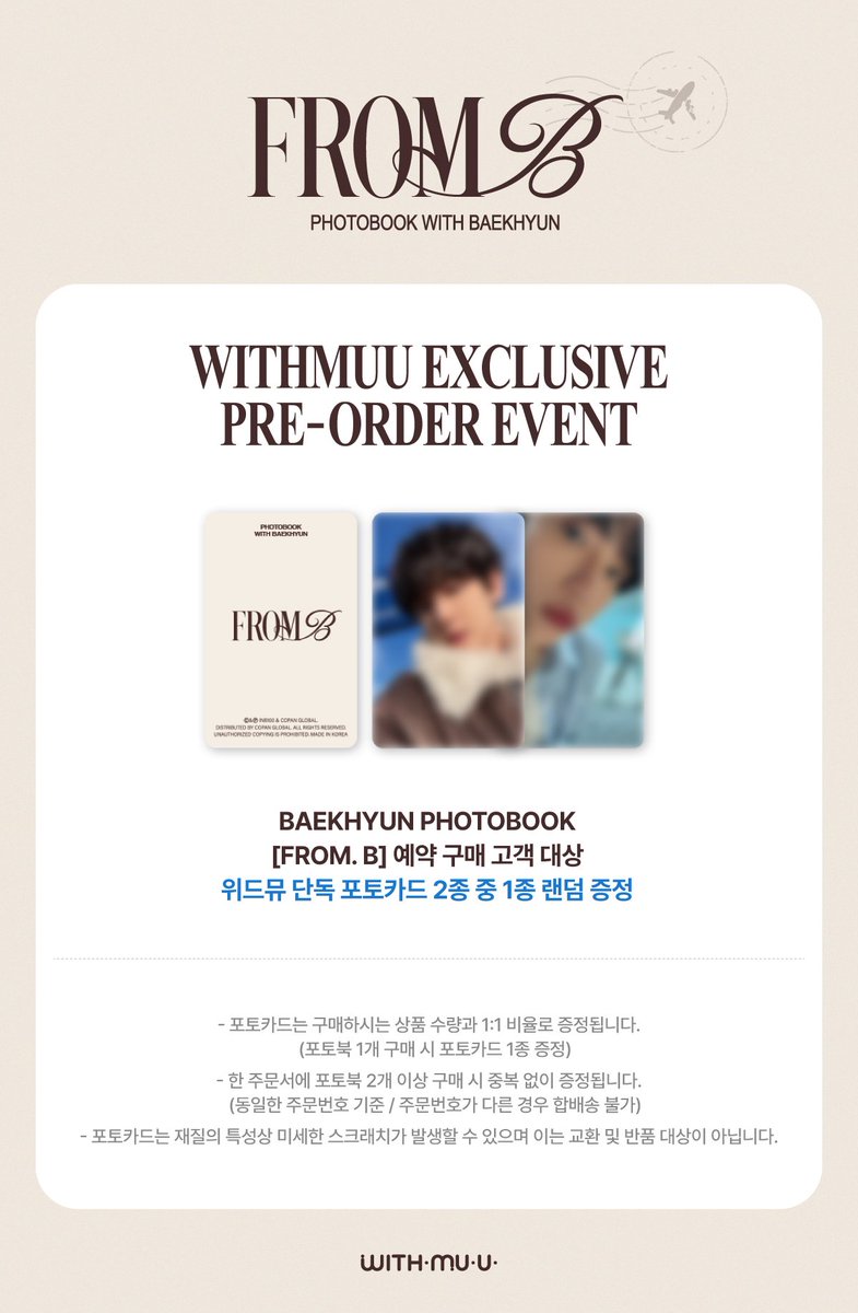 callmesnowberry's tweet photo. Baekhyun photobook From B md proxy order

📌 Photobook A/B
Travel pouch
Luggage sticker
Acrylic stand
Masking tape
Fabric poster
📌 1 gift photocard for 1 photobook
2types pob from with muu
1 type pob from ktown4u
📌 Paypal/WW shipping

Dm me for order and details https://t.co/IGedpcYGGP