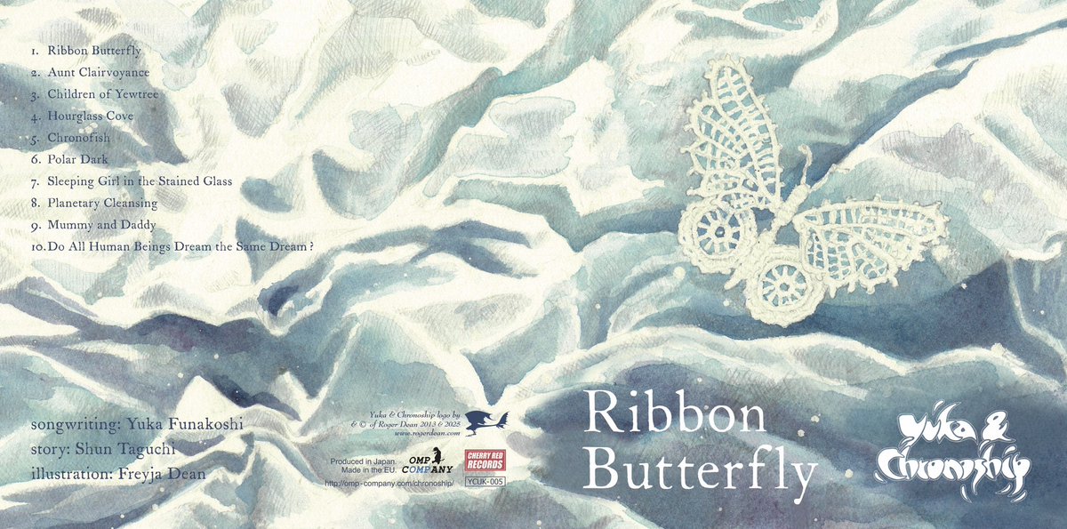 Yuka &amp; Chronoship
5th album, “Ribbon Butterfly”, released 
from Cherry Red Records (UK) on 2 May
2025.